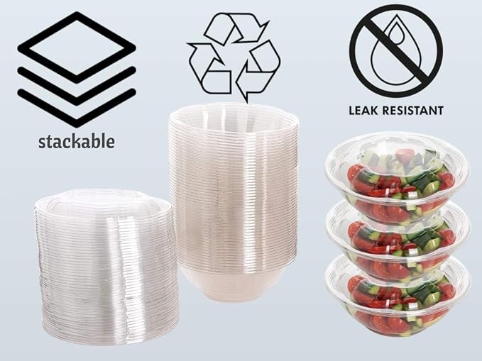 Disposable Plastic Salad Bowls - Image 4