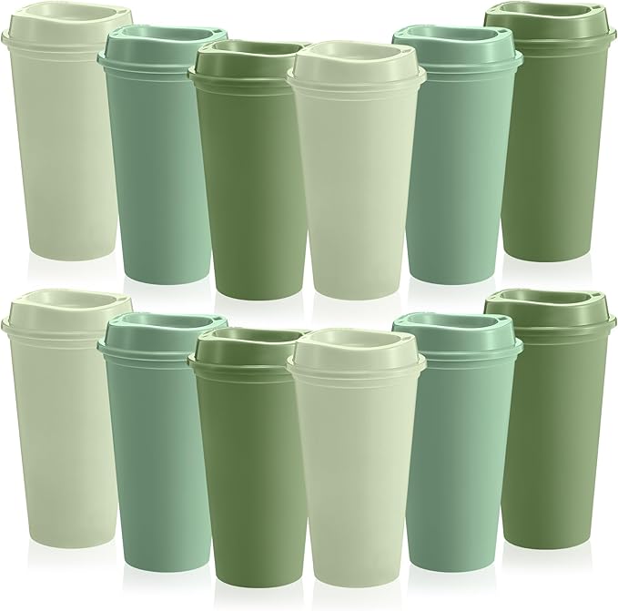 FillTouch 12 Pcs 16 oz Reusable Coffee Cups by FillTouch