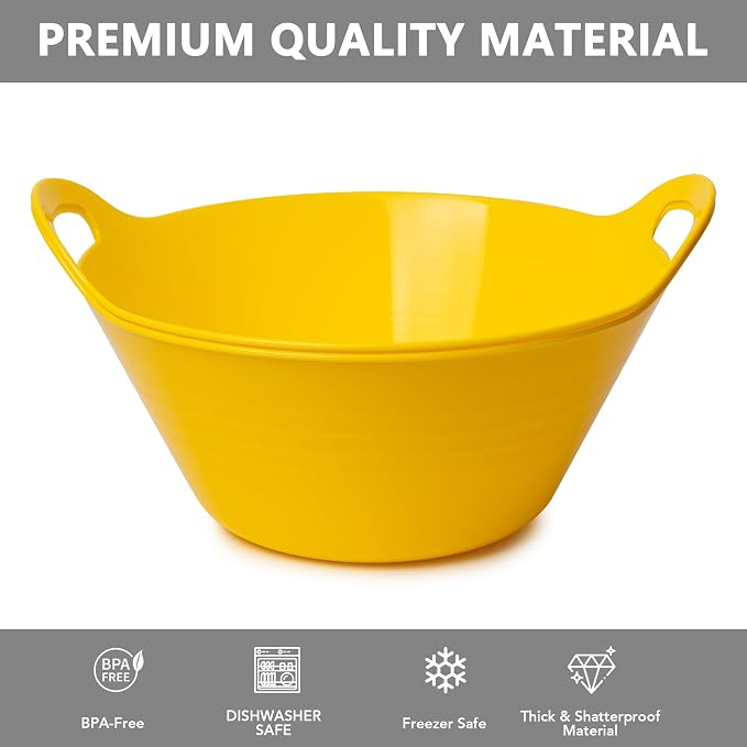 Tiawudi 4 Pack Snack Bowls, Plastic Serving Bowls - Image 3