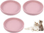 Silicone Dog Bowl Shallow Cat Food Bowls, 6 Inch Wide Cat Bowls Whisker Friendly, No Spill Less Mess Dog Plates for Dry and Wet Food, Set of 3 Puppy Bowls for Small Dogs and Cats