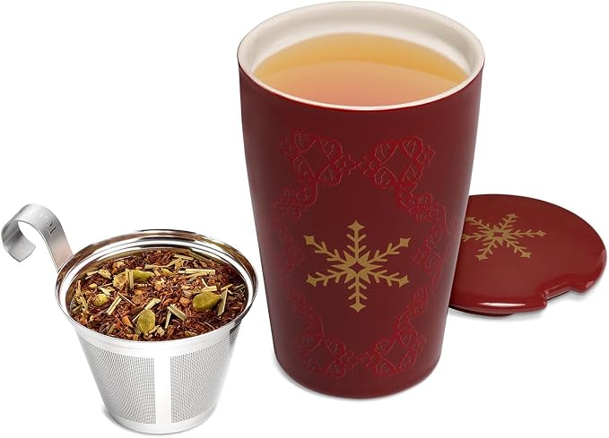 Tea Forte Double-Walled Ceramic Kati Cup, Warming Joy, 12 oz | Insulated Ceramic - Image 4