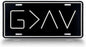 Autobase Black Metal Decorative Front License Plate (6" x 12") | Embossed G>^V - God is Greater Than The Highs and Lows | Vanity Car Tag for The Front of Vehicles