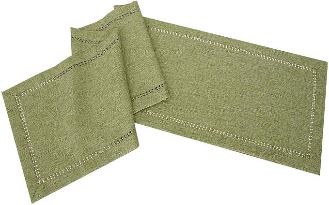 Grelucgo Small Handcrafted Solid Color Dining Table Runner, Dresser Scarf - Image 2
