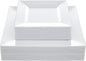 60PCS White Square Plastic Plates, Disposable Plates by N9RTABLEWARE