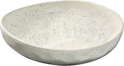 salomayes Wabi-Sabi Ceramic Decorative Bowl, Matte Off-White Catchall Bowl | by Salomayes
