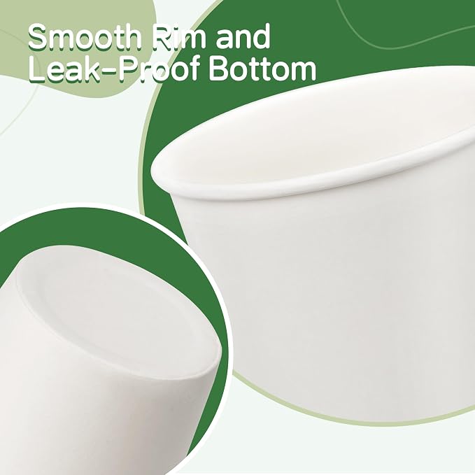 100 Pack 3 oz Paper Cups, Small Coffee Cups, Disposable Mini Bathroom Mouthwash - Image 3