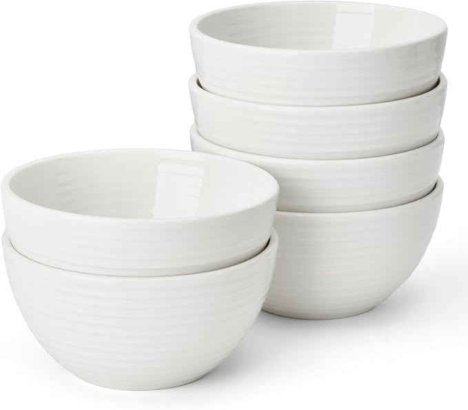 Sweese 10 Oz Ceramic Bowls Set of 6, Small Stackable Bowls by Sweese