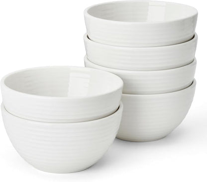 Sweese 10 Oz Ceramic Bowls Set of 6, Small Stackable Bowls by Sweese