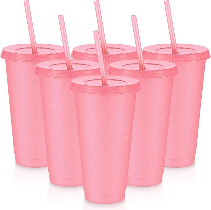 Uiifan 6 Pcs 24 oz Reusable Tumbler by Uiifan