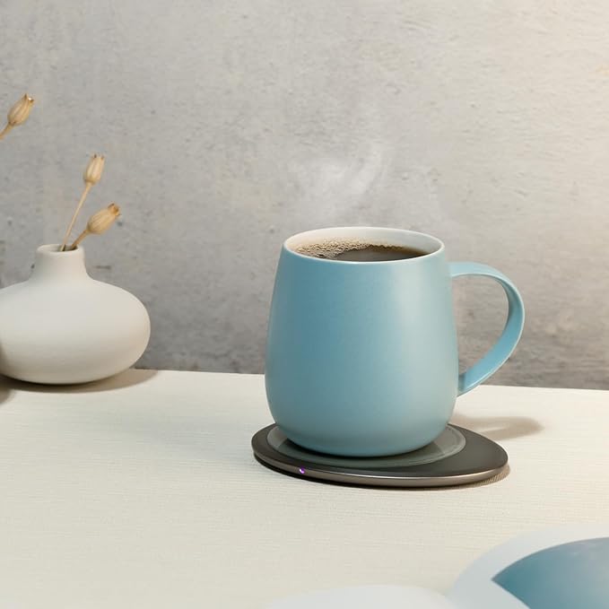 Ui 3 Self-Heating Mug Set – Moonmist Blue | 12 fl oz / 355 mL Ceramic Coffee & - Image 3