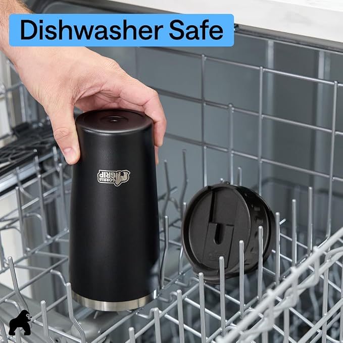 GORILLA GRIP 304 Stainless Steel Double Insulated Travel Coffee Mug, Leakproof - Image 7