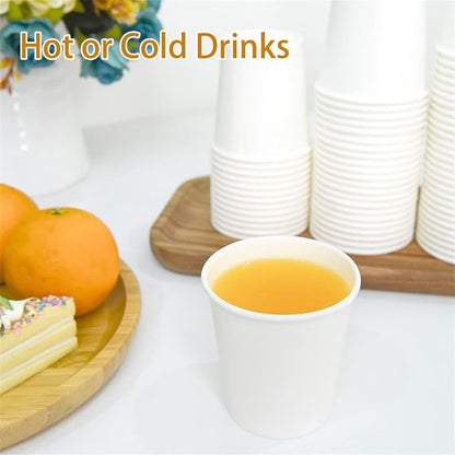 Vumdua 500 Pcs 6 oz Disposable Paper Coffee Cups, Hot/Cold Beverage Drinking Cup - Image 6