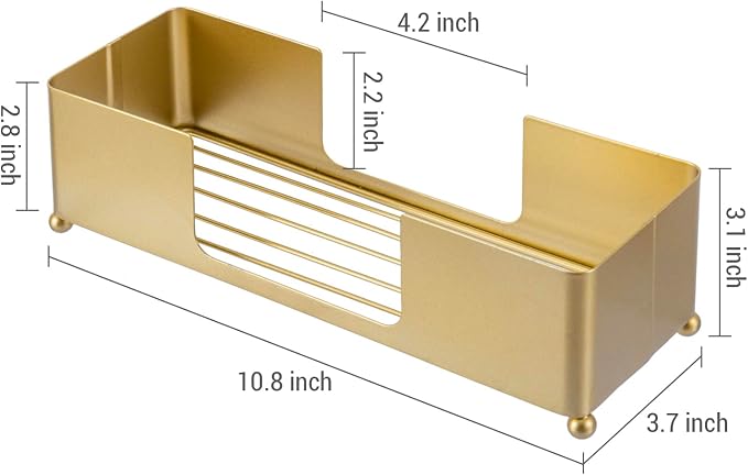 MyGift Brass Tone Metal Hand Towel Holder Countertop Dispenser Set of 2 | Fits - Image 5