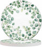 Eucalyptus Round Leaf Coasters Set for Wood Table Green Branches and Leaves Twig Natural Plant Foliage Tabletop Protection Mat for Mugs and Cups 4 Inch for Kitchen Office Home