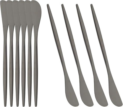 10 Pack Black Cheese Spreader Knife, Uniturcky Stainless Steel Butter Spreader by Uniturcky