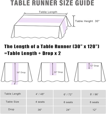 10FT Lavender Chiffon Table Runners 30x120 Inches Boho Fabric Sheer Table Runner - Image 5
