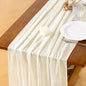 Cheesecloth Table Runner Summer Boho Wedding Shower Party Home Decor | Ivory by Socomi