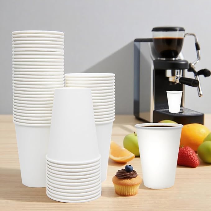 Coffee Cups, Disposable Cups for Hot and Cold, Disposable Coffee Cups for - Image 5