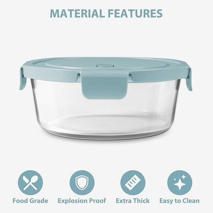 4 Cup/32oz Borosilicate Glass Meal Prep Containers - Image 7