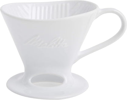 Melitta 1 Cup Porcelain Pour-Over Cone Coffeemaker, Glossy White by Unknown