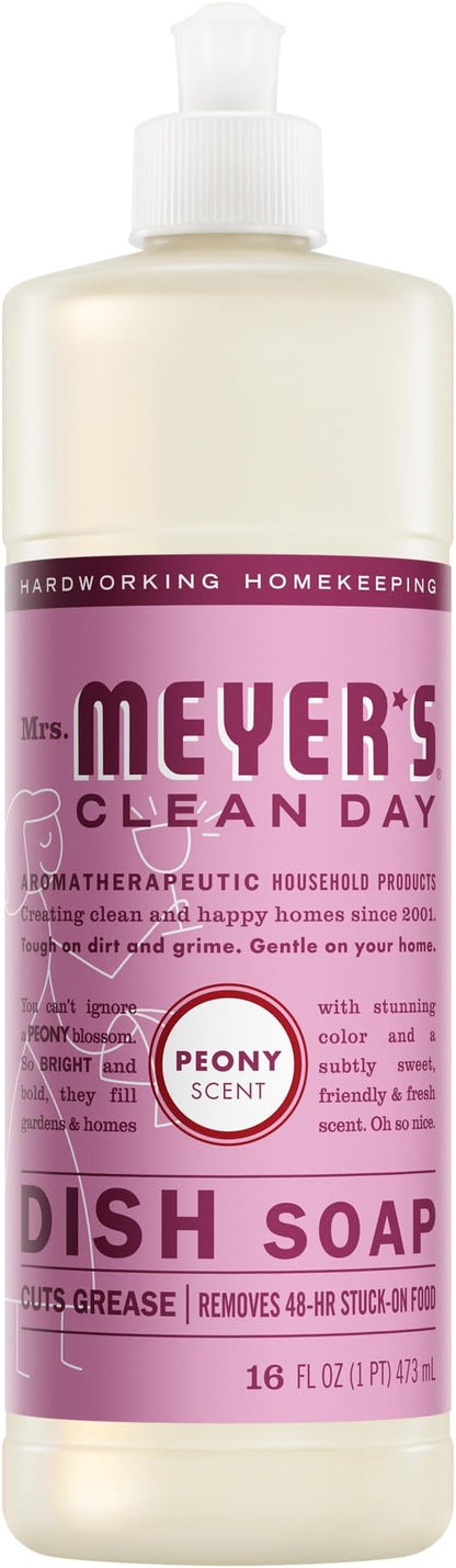 MRS. MEYER'S CLEAN DAY Liquid Dish Soap, Peony, 16 fl. oz
