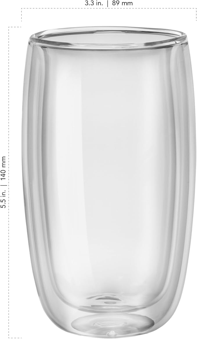 ZWILLING Sorrento 8-pc Double-Wall Glass Latte Cup Set | Artisan made, Double - Image 7