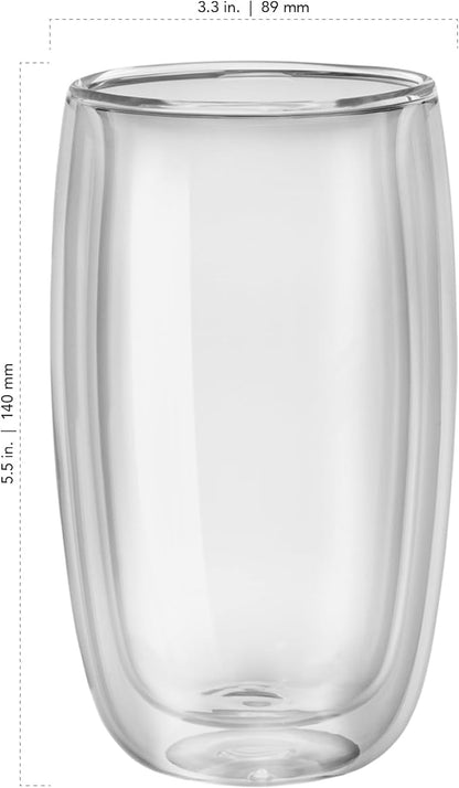 ZWILLING Sorrento 8-pc Double-Wall Glass Latte Cup Set | Artisan made, Double - Image 7