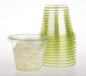 Golden Apple, 9oz-50sets Green Plastic Cups with Clear Flat no Hole lids…
