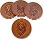 Dog Breed Leather Coasters – Premium Full Grain Table Protectors by Handmade