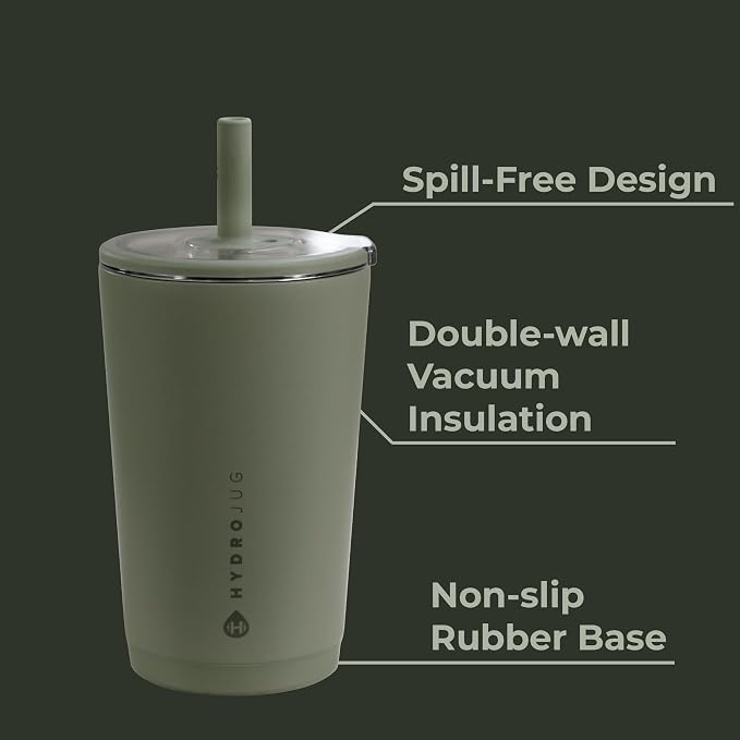 HydroJug Everyday Tumbler 14 oz, Ceramic-Lined Straw Cup - Image 3