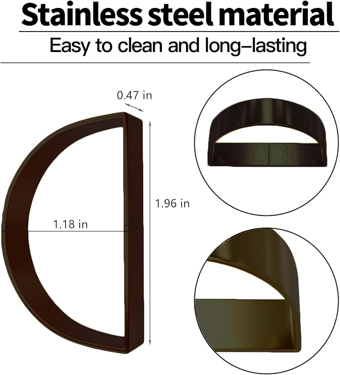 8 Pcs Black Napkin Rings-Stainless Steel Napkin Rings | Metal Napkin Ring - Image 2
