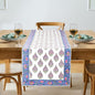 Rudy Blue Hand Block Print 100% Cotton Reusable Table Runner 16" X 106" Inches by Ridhi