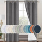 PrinceDeco 100% Blackout Curtains for Bedroom Linen Blackout Curtains 84 Inches Long Full Light Blocking Thermal Insulated with White Liner Energy Saving Warm Drapes for Winter, Grey,W 42 X L 84 Inch