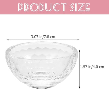 Glass Facial Bowl Smooth Surface Essential Oil and Mask Mixing Bowl Portable Spa and Glossy Finish and Easy Cleaning
