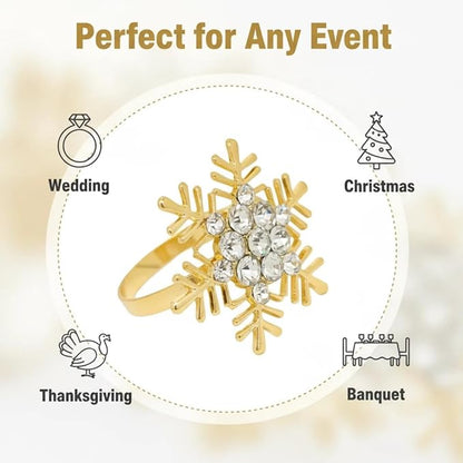 100 Pcs Gold Napkin Rings Bulk Delicate Napkin Holder for Dining Wedding Party Banquet Table Decroration Christmas and Daily Use