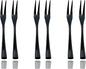 JASHII 18/10 Stainless Steel 6 Piece Mirror Polished Black Steak Fruit Fork by JASHII