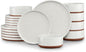 LIANYU Stoneware Dinnerware Set Service by LIANYU