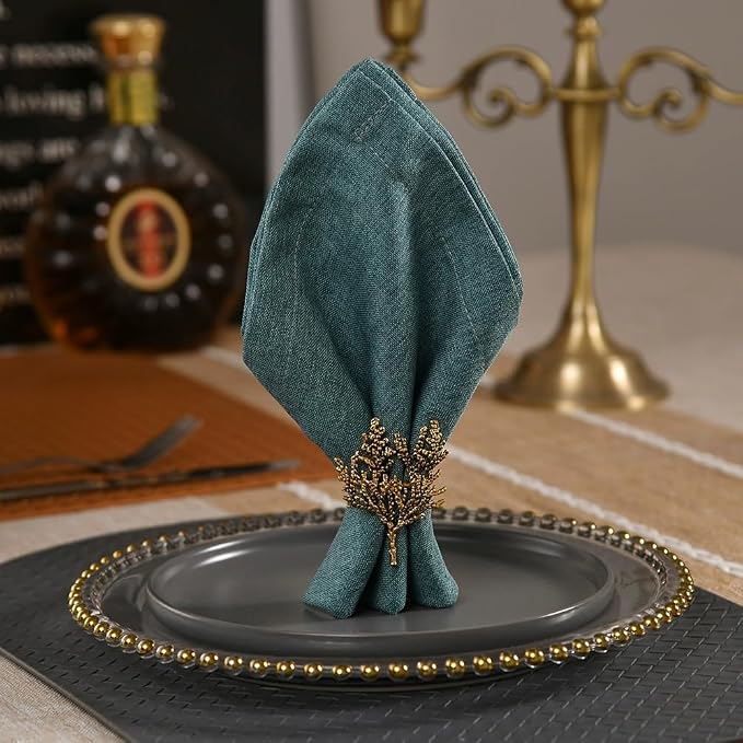 Gold Branch Napkin Rings Set of 6 - Image 3