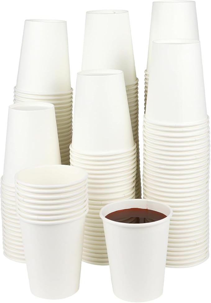 Paper Cups 8 Oz, 120 Pack Paper Coffee Cups 8 Oz, Disposable Cups by Walasaso
