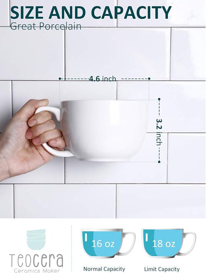 Teocera 16oz Large Coffee Mugs Set of 4 - Image 4