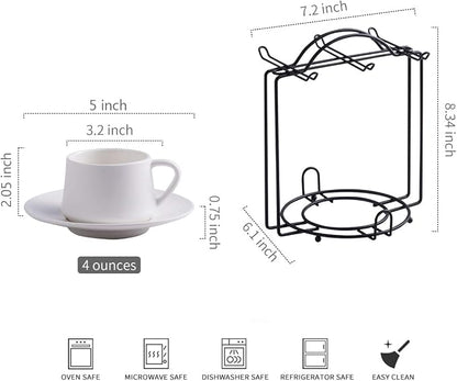 YHOSSEUN Espresso Cups Set of 6 - Image 2