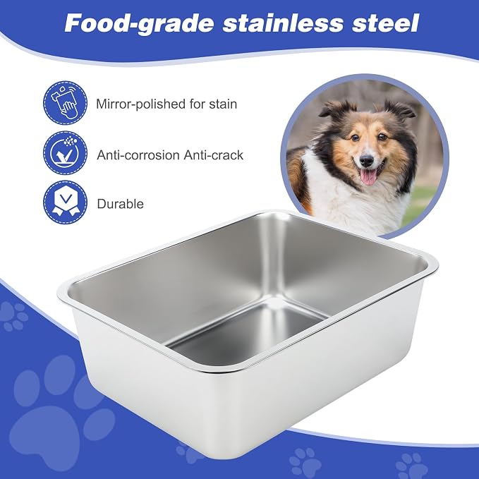 5 Gallon Large Dog Water Bowl, Stainless Steel Bowl, Giant Dogs | 5 Gallon - Image 6