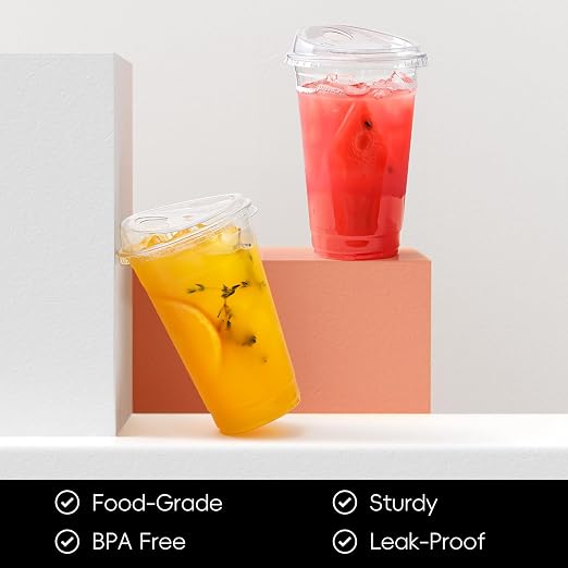 AOZITA 100 Pack 20 oz Plastic Cups - Image 3