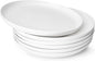 Sweese Porcelain Dinner Plates Set of 6, 10 Inch Lightweight Round Dish Set by Sweese