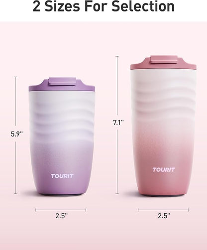 TOURIT 16 oz Travel Coffee Mug, Vacuum Insulated Stainless Steel Tumbler - Image 8