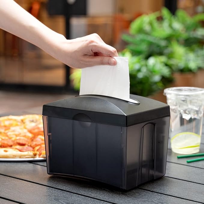 Restaurantware 7.5 x 6 x 6.3 Inch Napkin Holders 1 Rectangle Napkin Dispenser - Image 5