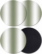 Ombre Seaweed Green Coasters Set of 4, Modern Minimalist Geometric Gradient by PIEPLE
