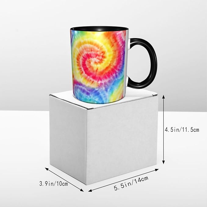 Yrebyou Tie Dye Coffee Mug 11oz Ceramic Cup - Image 5