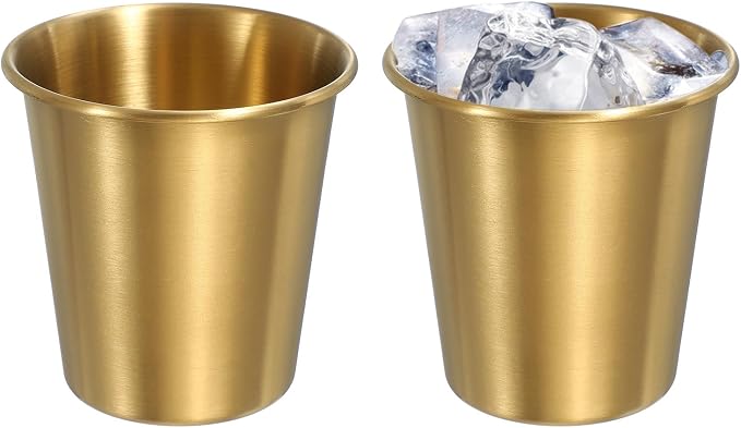 uxcell 2 Pcs Stainless Steel Cups, 9oz/260ml Metal Cups Double Wall Tumbler by uxcell