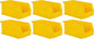 Hudson Exchange 11" x 5-1/2" x 5" (6 Pack) Plastic Stackable Storage Bin and Hanging Container, Yellow